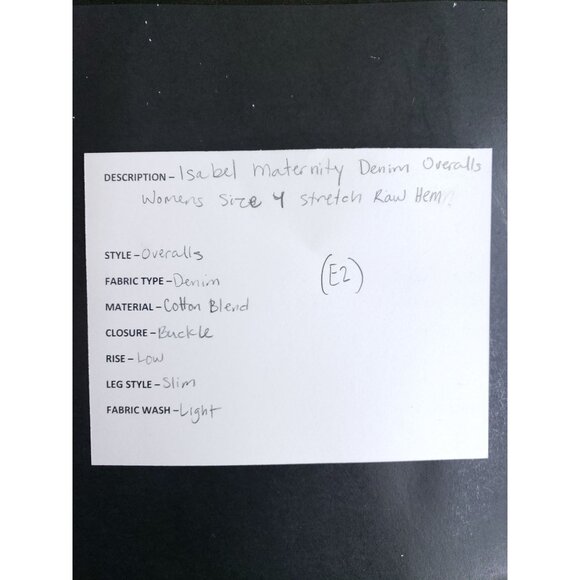 Isabel Maternity Denim Overalls Size 4 Cotton Blend Blue Raw Hem - Picture 9 of 9